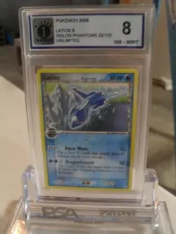 P1 Graded 8 Latios 22/110 Ex Holon Phantoms Rare Pokemon Card - Image 1