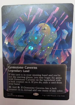 Gemstone Caverns (0151) Borderless GALAXY FOIL MTG Edge Of Eternities - Image 1