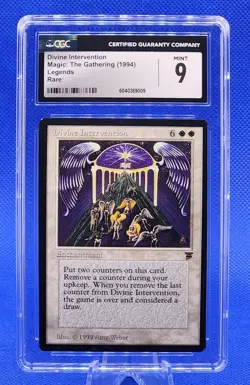 1994 Magic The Gathering Legends Divine Intervention Rare - CGC 9 Mint - Image 1