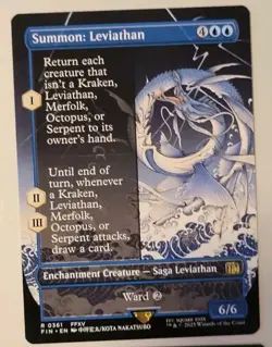 MTG - Final Fantasy: Summon: Leviathan (Borderless) - Rare - Near Mint - Image 1