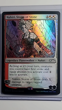 MTG Magic the Gathering SLD Secret Lair Stained Glass Foil Nahiri Storm of Stone - Image 1