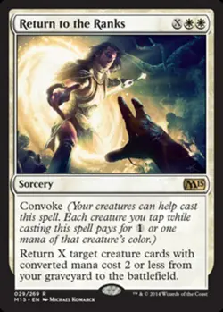 Return to the Ranks Magic mtg Light Play, English Magic 2015 (M15) x1 - Image 1