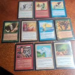 Vintage Magic the Gathering 90 card lot from 1996 Mirage set Mostly NM Some LP - Image 1