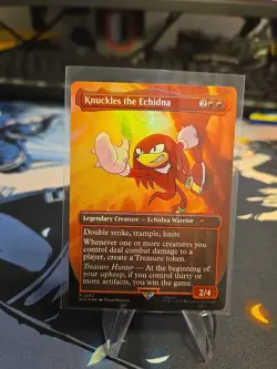 MTG Secret Lair X Sonic: Friends & Foes Foil Edition | Knuckles The Echidna NM/M - Image 1