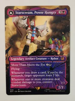 Mtg Transformers Starscream, Power Hungry Borderless Shattered Glass NM - Image 1