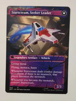 Mtg Transformers Starscream, Power Hungry Borderless Shattered Glass NM - Image 2
