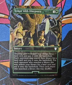 Tempt with Discovery NM Borderless Foil MTG Lord of the Rings LTC Unplayed Magic - Image 1