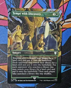 Tempt with Discovery NM Borderless MTG Lord of the Rings LTC Unplayed Magic - Image 1