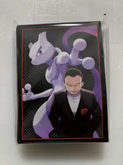 Pokemon Destined Rivals ETB Card Sleeves - Giovanni's Mewtwo - 65 Sleeves - NEW - Image 1