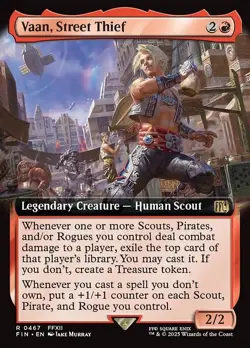 1x Vaan, Street Thief (#467) - Foil Extended Art NM Eng MTG - Final Fantasy - Image 1