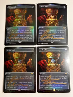 Aether Vial (Borderless) Double Masters Foil Signed NM Never Played Playset - Image 1