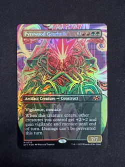 Pyrewood Gearhulk (BORDERLESS FOIL) - Aetherdrift (Magic the Gathering) - Image 1