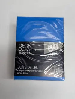 Ultra Pro Deck Box + 50 Card Protector Sleeves Standard Size to 75pt NEW Blue - Image 1