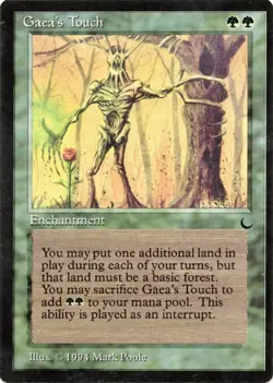 MTG Magic The Gathering (MTG) - Gaea’s Touch - The Dark (Green)) NM Card - Image 1