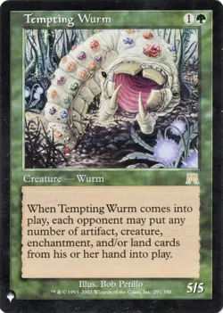 MTG - TEMPTING WURM - The List (R) Magic Card VLP/NM - Image 1