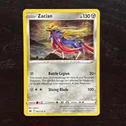 Zacian 094/159 Pokemon Crown Zenith Sword & Shield Holo Rare Card NM - Image 1