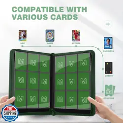 Trading Card Binder with 9 Side Loading Pocket Card Album Hold Up to 540 Card - Image 3