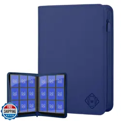 Trading Card Binder with 9 Side Loading Pocket Card Album Hold Up to 540 Card - Image 1