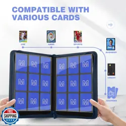 Trading Card Binder with 9 Side Loading Pocket Card Album Hold Up to 540 Card - Image 2