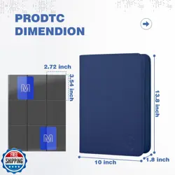 Trading Card Binder with 9 Side Loading Pocket Card Album Hold Up to 540 Card - Image 4