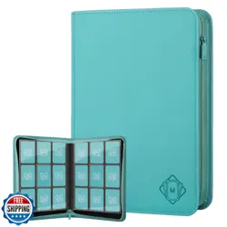 Trading Card Binder with 9 Side Loading Pocket Card Album Hold Up to 540 Card - Image 1