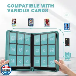 Trading Card Binder with 9 Side Loading Pocket Card Album Hold Up to 540 Card - Image 2