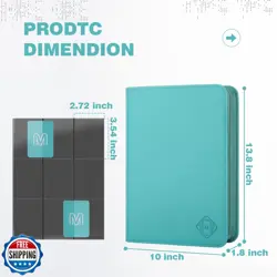 Trading Card Binder with 9 Side Loading Pocket Card Album Hold Up to 540 Card - Image 4