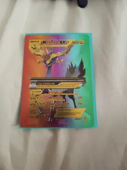 M Xerneas EX Rainbow Foil Fan Art Textured Vinyl Collector Pokemon Card 159/300 - Image 1
