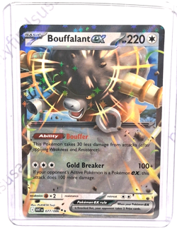 🔥 Bouffalant ex 077/086 Double Rare SV White Flare Pokemon Card - Pack Fresh! - Image 2