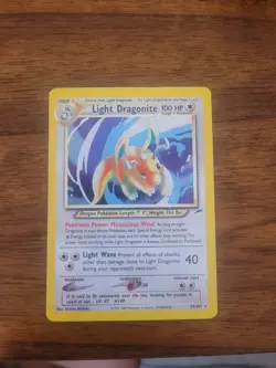 Pokemon Light Dragonite Neo Destiny Holo Card 14/105 Unlimited Rare - Image 1