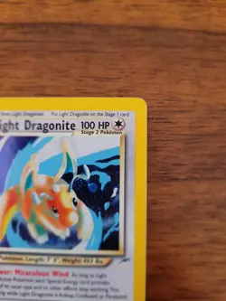 Pokemon Light Dragonite Neo Destiny Holo Card 14/105 Unlimited Rare - Image 3