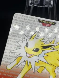 Jolteon 135 Carddass 1996 RED Japanese Pokemon Card - Image 3