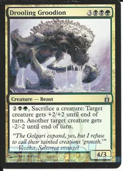 MTG Magic the Gathering TCG RAVNICA Drooling Groodion Beast Gold 204 / 306 - Image 1