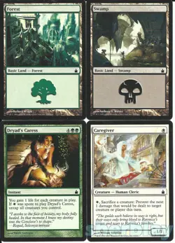 MTG Magic the Gathering TCG RAVNICA Dryad's Caress Caregiver Forest Swamp - Image 1