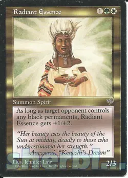 MTG Magic the Gathering MIRAGE Radiant Essence Summon Spirt - Image 1