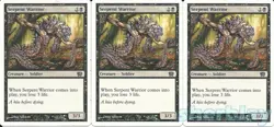 MTG Magic the Gathering TCG 8th Edition 3X Serpent Warrior Creature Soldier 161 - Image 1