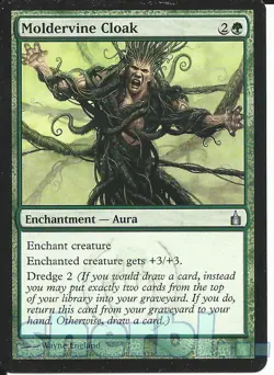 MTG Magic the Gathering TCG RAVNICA Moldervine Cloak Enchantment Aura Green 173 - Image 1