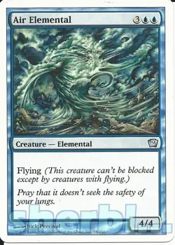 MTG Magic the Gathering TCG 9th Ninth Edition Air Elemental Creature Blue 58 - Image 1