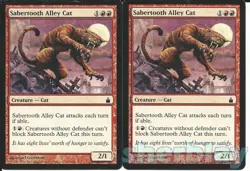 MTG Magic the Gathering TCG RAVNICA 2X Sabertooth Alley Cat Creature Red 140 - Image 1