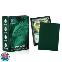Power Green Dual Matte Card Sleeves, Katomula Card Sleeves for MTG, Standard - Image 1