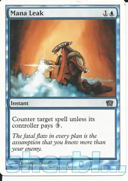 MTG Magic the Gathering TCG 8th Edition Mana Leak Instant Blue 89 - Image 1
