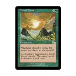 WOTC MtG Urza's Saga Vernal Bloom (R) EX - Image 1