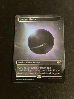 MTG - NM - FOIL - Godless Shrine - Borderless - Unfinity - Image 1