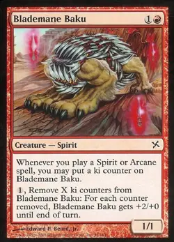 Blademane Baku -Foil Medium Play MTG Betrayers of Kamigawa - Image 1