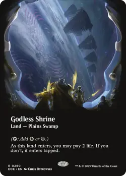 Godless Shrine 0280 ~ Borderless Rare NM MTG Edge of Eternities - Image 1