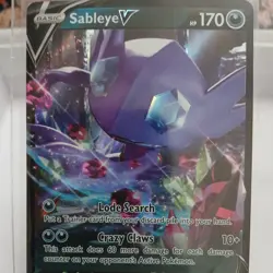 Pokemon TCG 2020 Sableye V Full Art 194/202 Swsh01 Sword & Shield Foil NR MT - Image 5