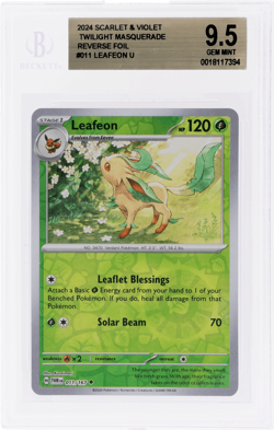 2024 Pokemon Scarlet and Violet Twilight Masquerade Leafeon BGS 9.5 - Image 1