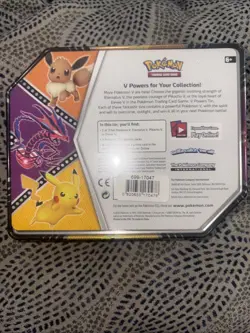 2020. Pokemon TCG Pokemon V Powers Tin Fall Eternatus NEW TIN BOX,,,,,,,,,,,, - Image 2