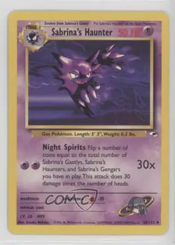 Sabrina's Haunter Pokemon Gym Heroes #58 2000 08ql - Image 1