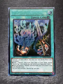 YuGiOh! Runick Tip MP23 - Error Misprint No Name No Imprint 1st Edition NM - Image 2